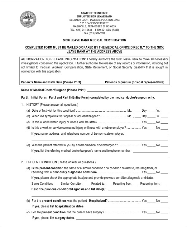 FREE 12+ Sample Medical Certificate for Sick Leaves in MS Word PDF