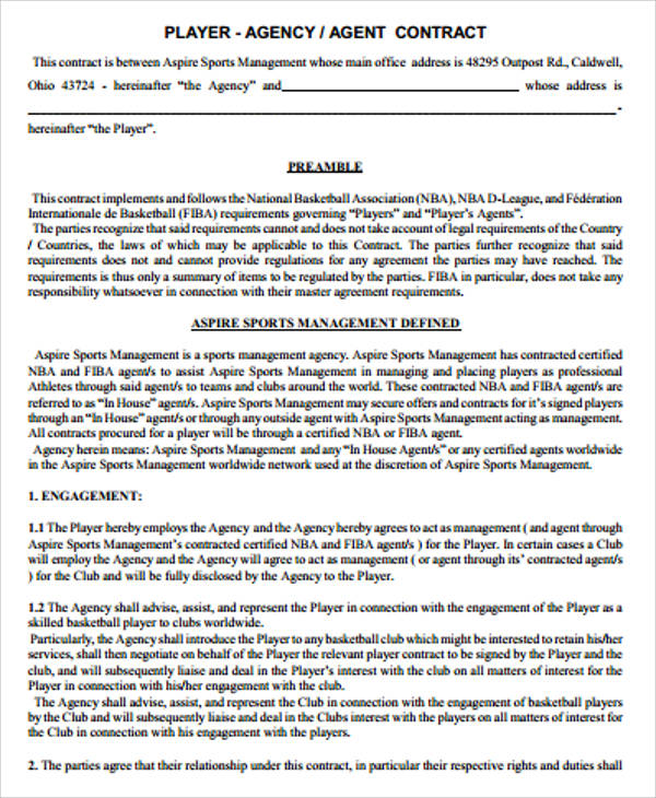 of law 1 pdf contract PDF Agreement Word,  in 9 Examples Agent  Sample Contract