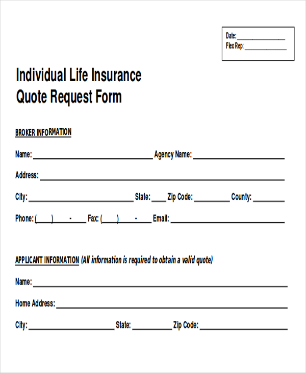 insurance quote request form template 8 Unbelievable Facts