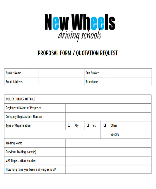 quotation proposal form pdf