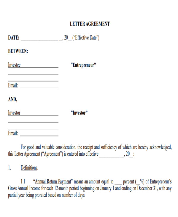 Trading Agreement Template DocTemplates   Personal Investment Contract Agreement 