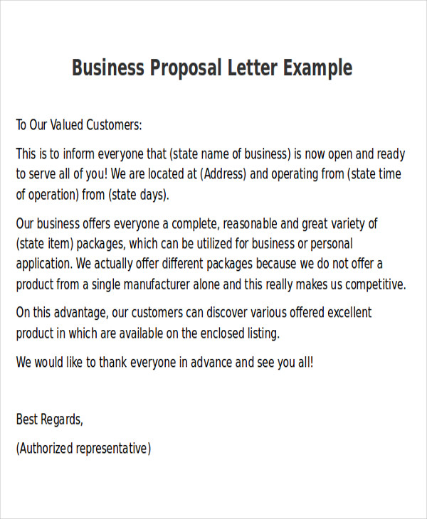 new business proposal letter example