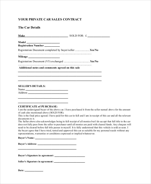 Export Sales Contract Template Word