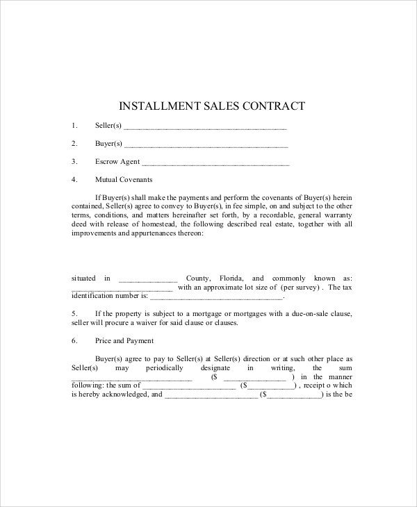 installment sales contract agreement1