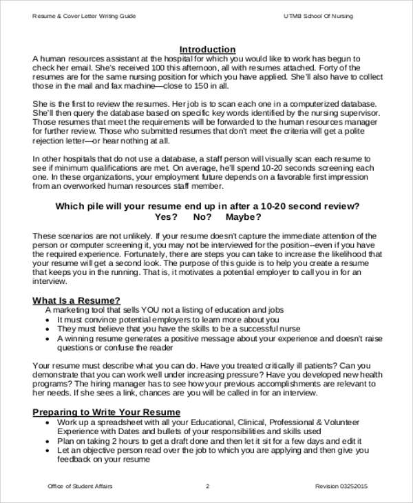 FREE 8 Sample Student Nurse Resume Templates In MS Word