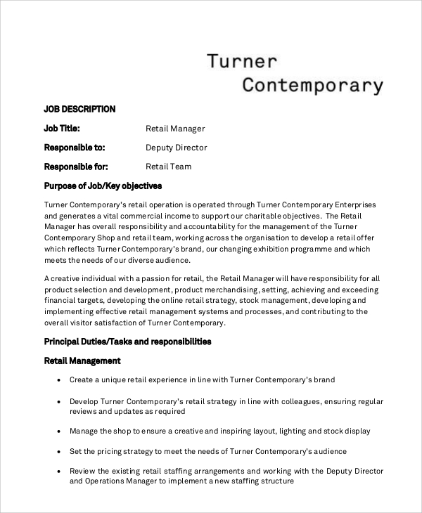 Retail Resume Objective 5 Examples In Word PDF