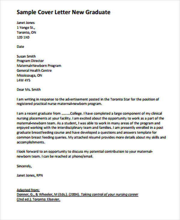 FREE 6 Nursing Student Cover Letter Templates In MS Word PDF
