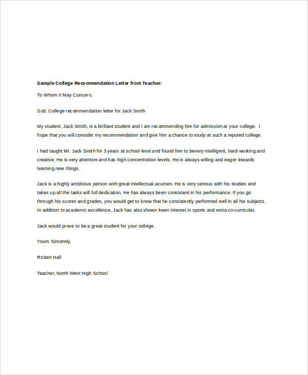 Sample Letter Of Recommendation For Sports Scholarship | Classles Democracy