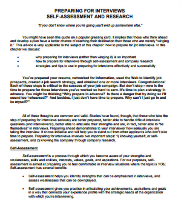 job-self-assessment-sample-pdf-template