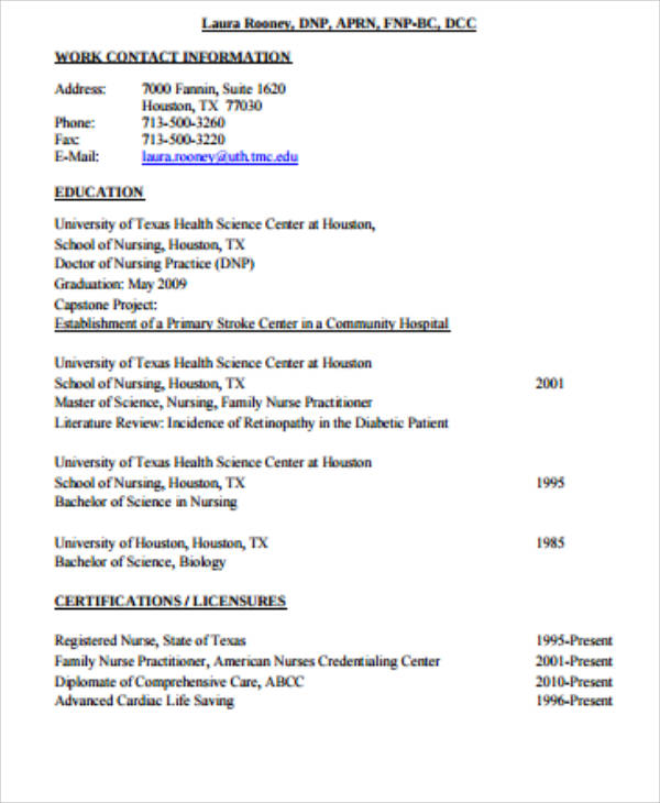 graduate nurse resume templates