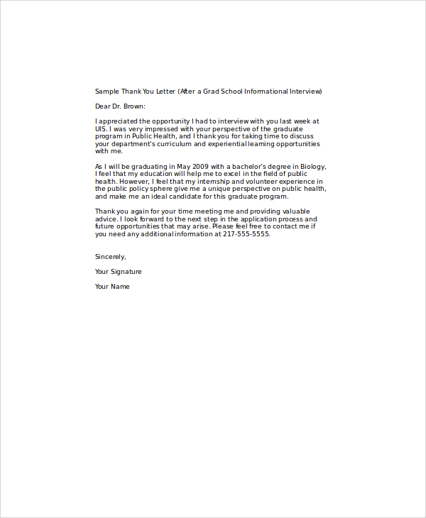 Free 6 Sample Graduation Thank You Letter Templates In Ms Word Pdf