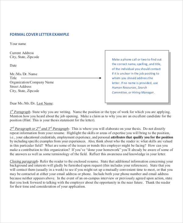business letter layout example