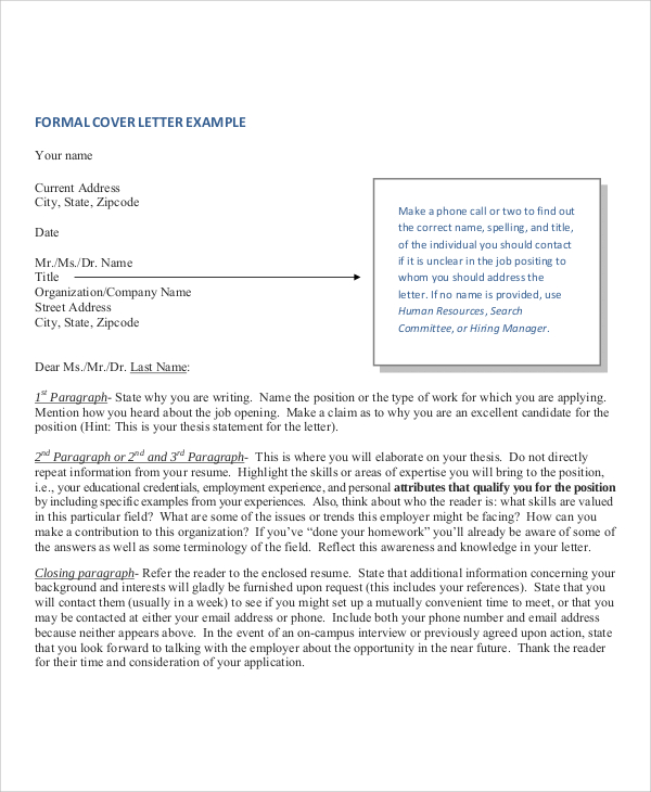 FREE 8+ Sample Formal Letter Layout Templates in MS Word | PDF