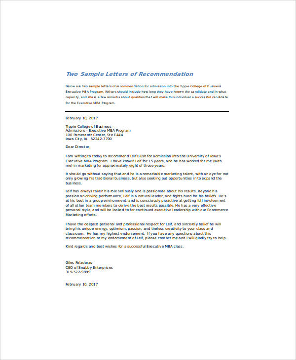 mba college recommendation letter1