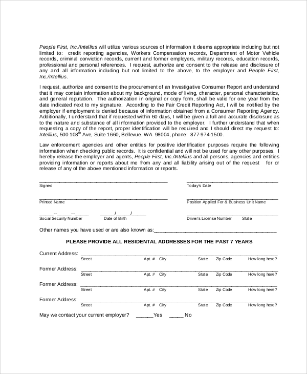 credit check consent release form in pdf