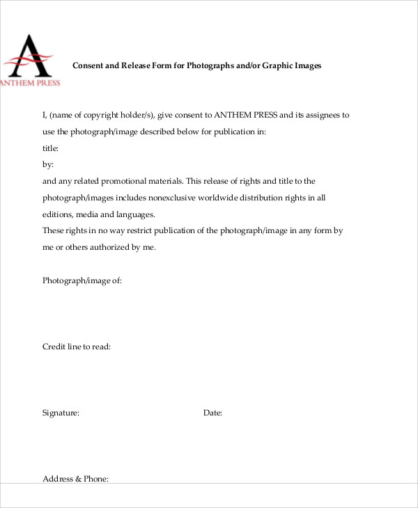 photography copyright consent release form