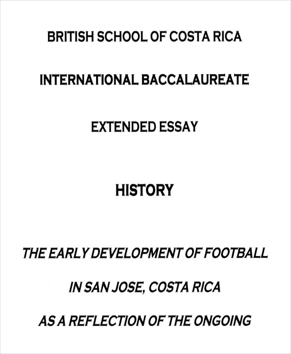 sample extended essay history