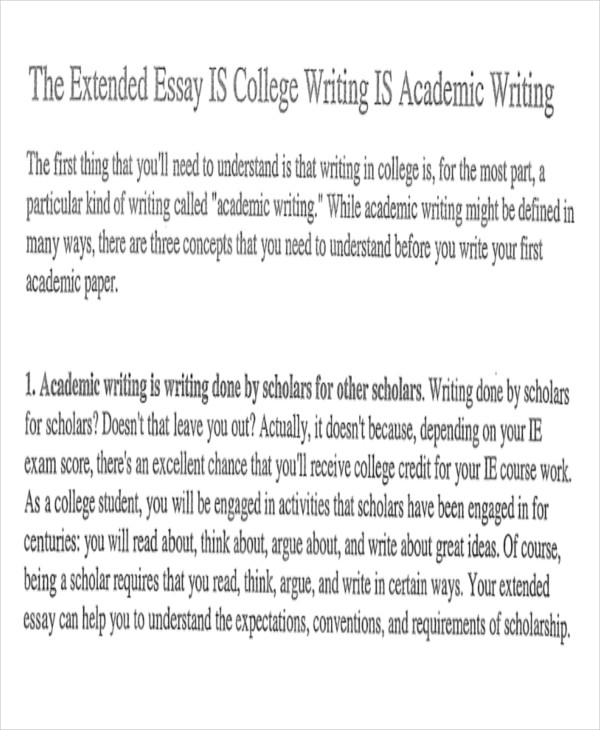Free 8 Extended Essay Samples In Ms Word Pdf