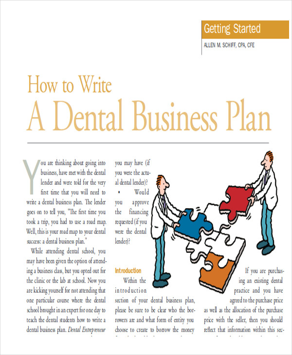 business plan for dental practice