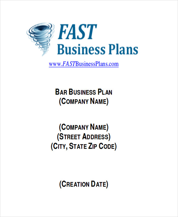 bar business plan executive summary