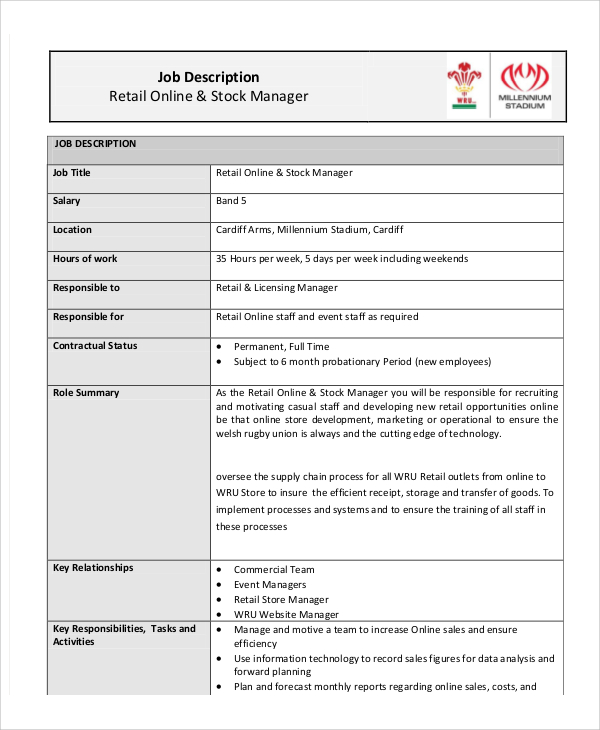 retail management skills for resume pdf