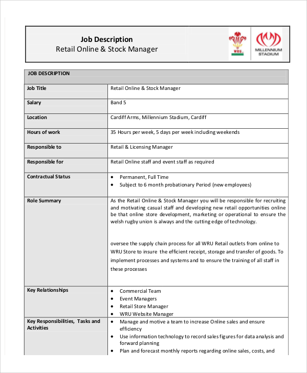 FREE 8+ Sample Retail Management Resume Templates in MS Word PDF