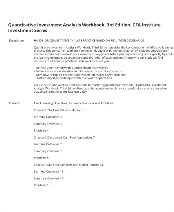 quantitative investment analysis
