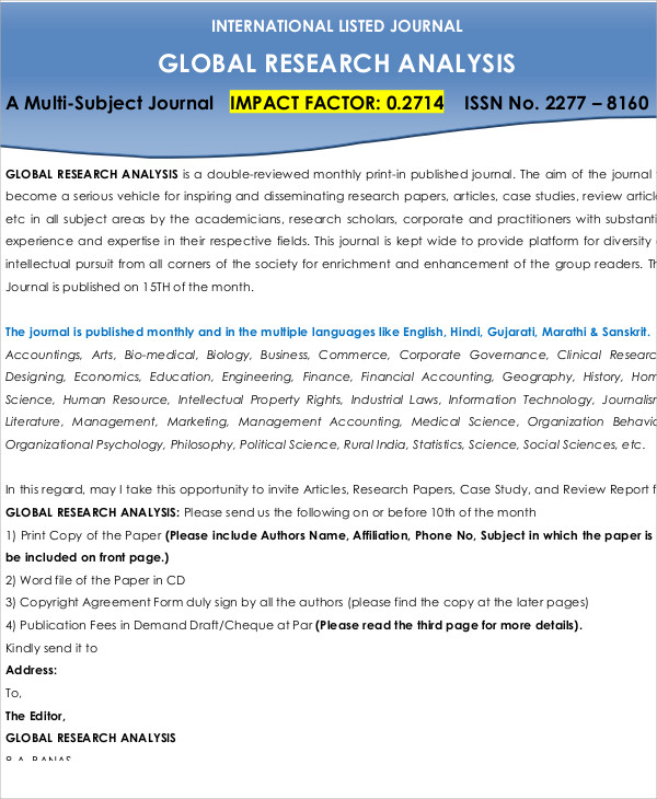 global research analysis journal