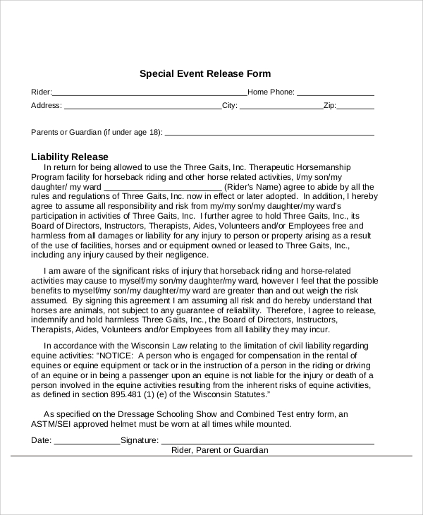 free-7-sample-equine-release-forms-in-ms-word-pdf