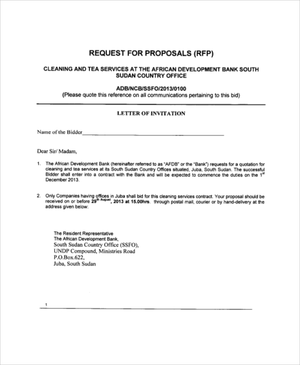 Proposal Letter for Services - Free Letters