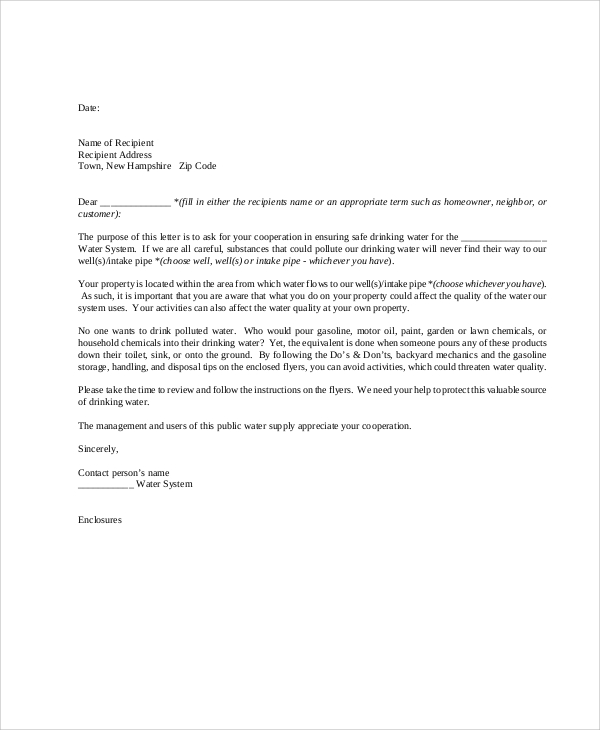 cleaning proposal letter format