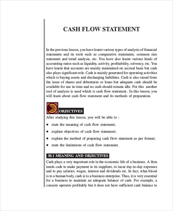 cash flow balance statement