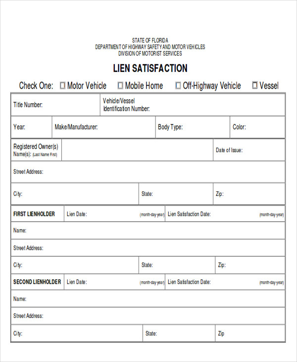 Printable Vehicle Release Form Template