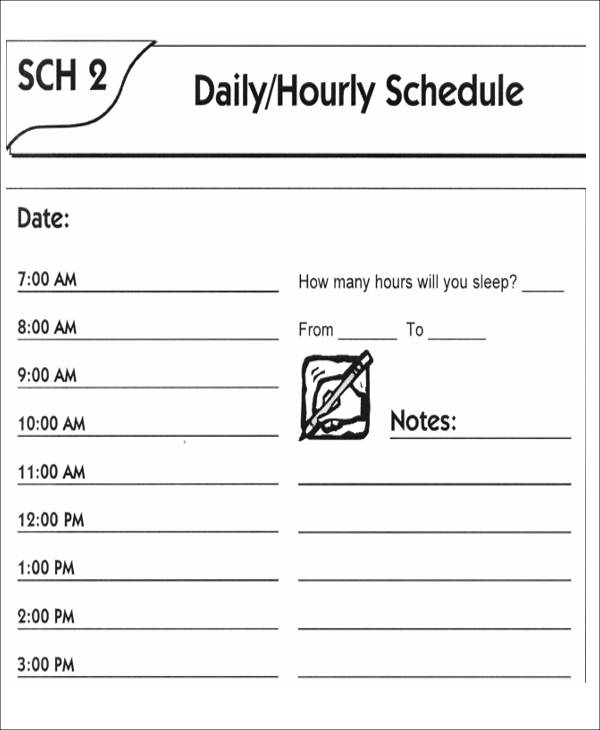 hourly appointment planner pdf