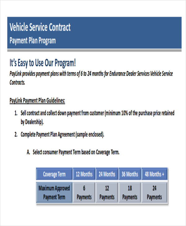 endurance vehicle service contract pdf