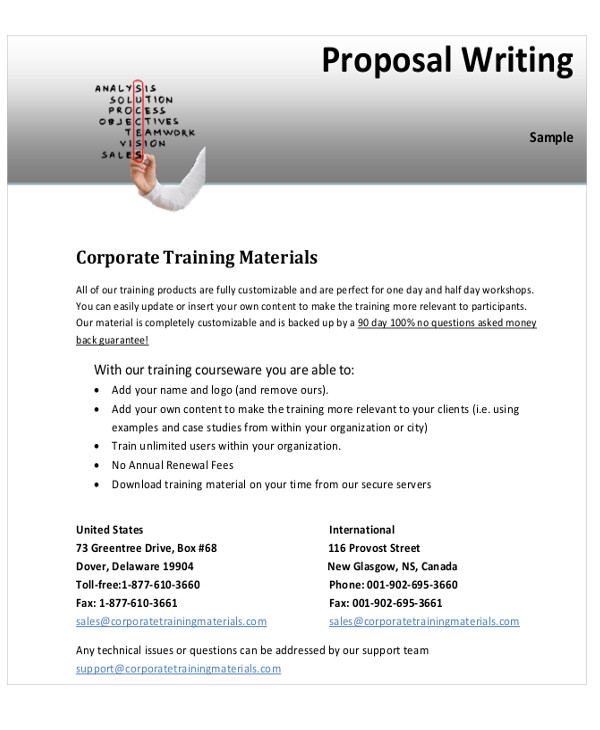 corporate training proposal letter