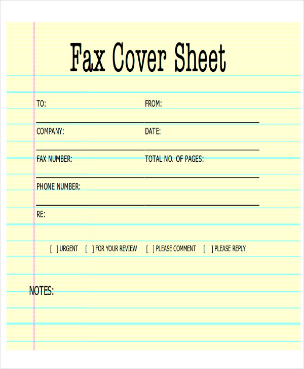 FREE 7+ Sample Fax Cover Letter Templates in PDF