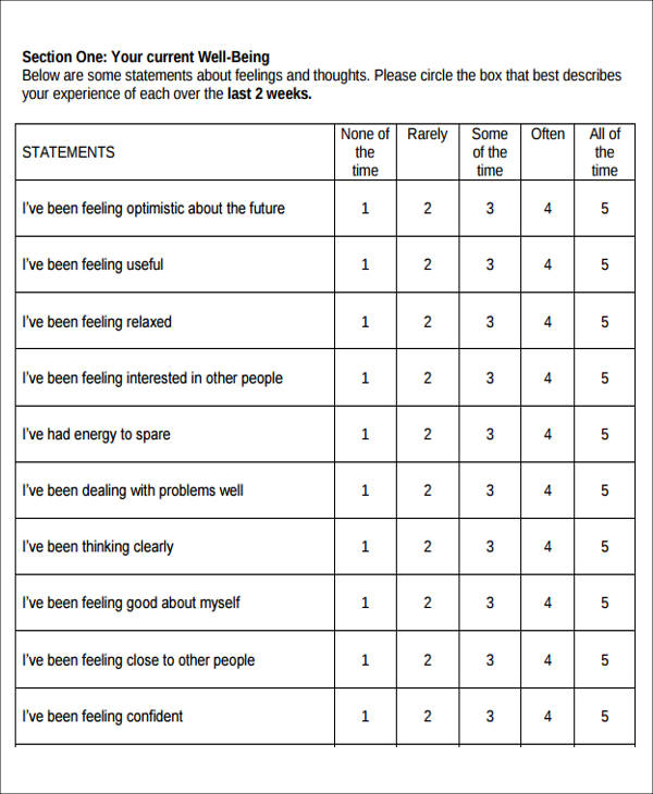 Printable Mental Health Intake Assessment Forms