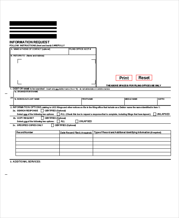national information request form