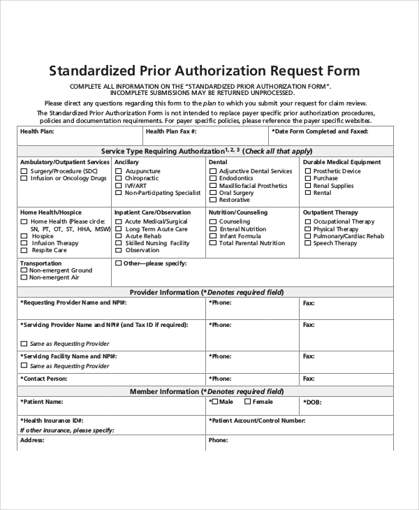 FREE 10 Sample Authorization Request Forms In MS Word PDF