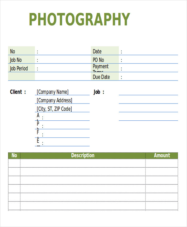 10 Graphy Invoice Samples PDF Word
