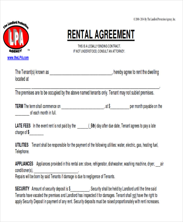 commercial lease agreement free