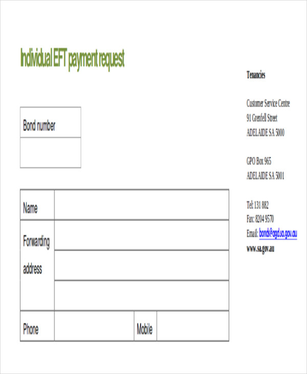 Payment Request Form Template 0012