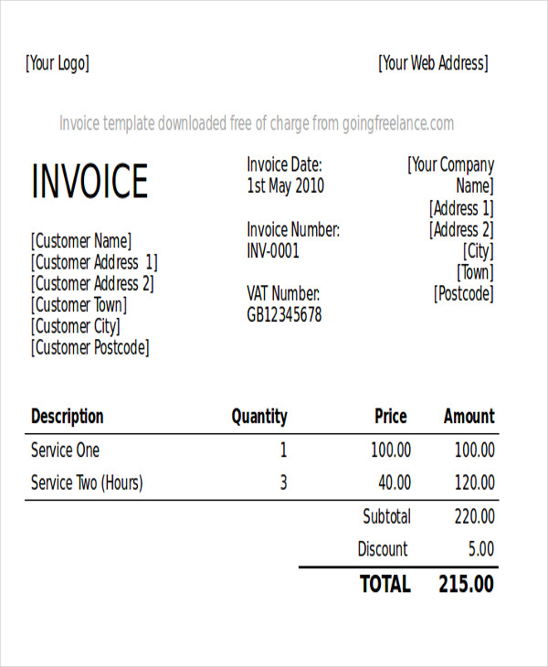 Free 5 Sample Graphic Design Invoices In Ms Word Pdf