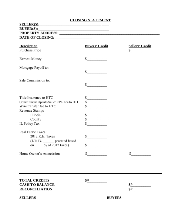FREE 7 Sample Closing Statement Templates In MS Word PDF