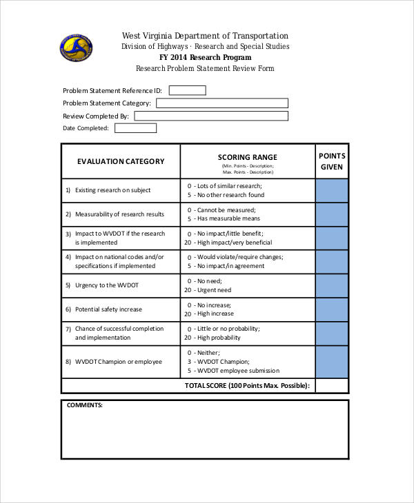 research problem statement