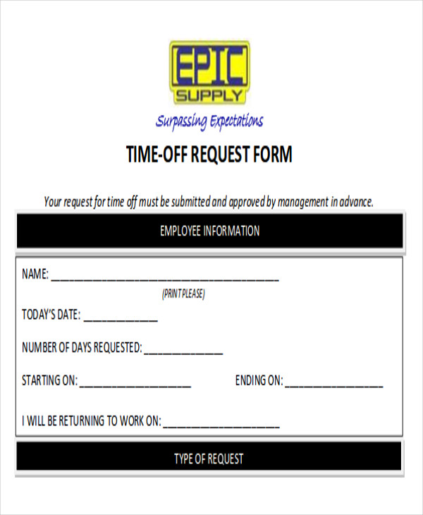 FREE 7 Sample Day Off Request Forms In MS Word PDF