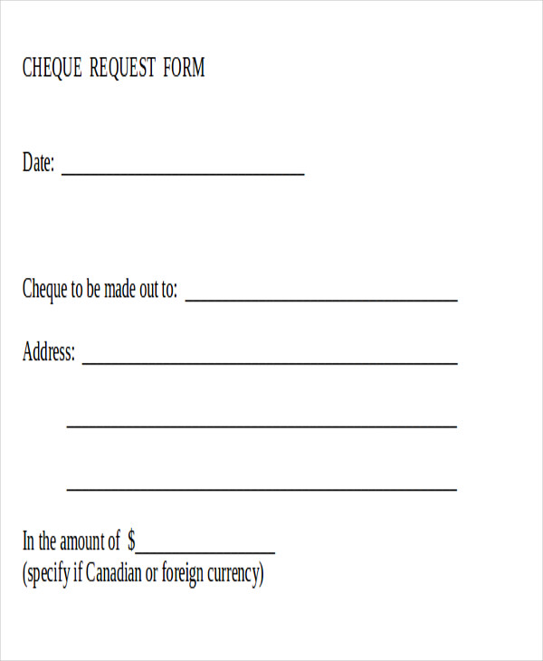 cheque payment request form