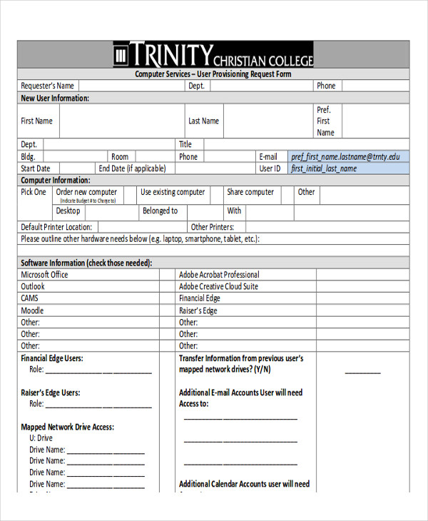 Software Request Form Template, Route Data