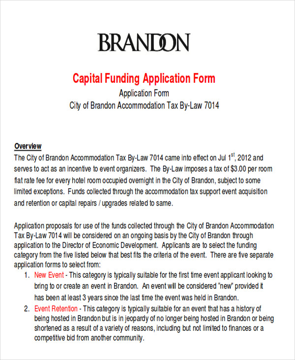 Business Funding Request Template